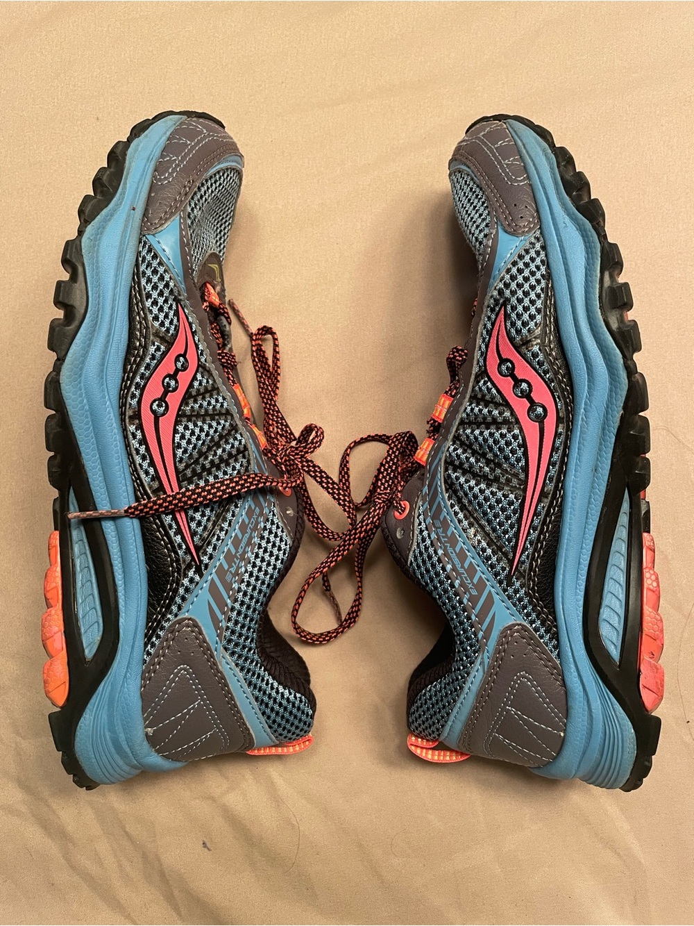 Saucony Excursion TR9 Women’s Running Shoes Size 8 Blue Black Orange - Fair